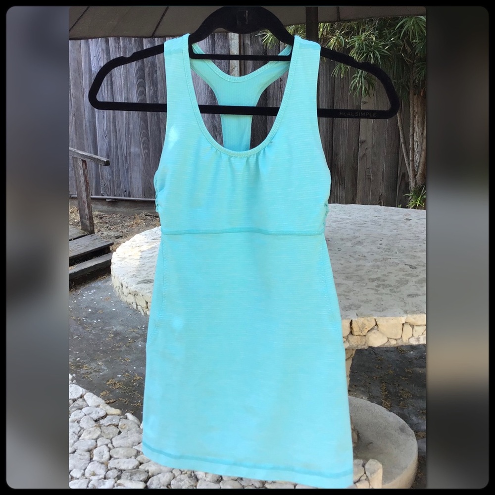 Lululemon aqua blue workout tank top